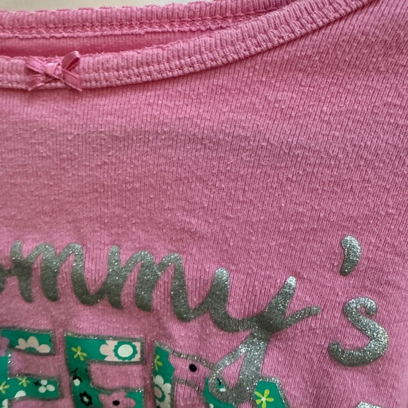 Carter’s 2T Pink & Green Mommy’s Sleepy Head Girls Long Sleeve Pajama Top - Picture 3 of 5